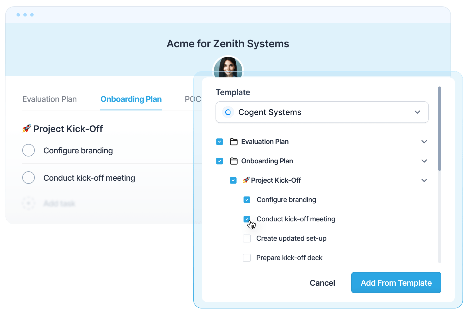 Empower teams with pre-defined templates