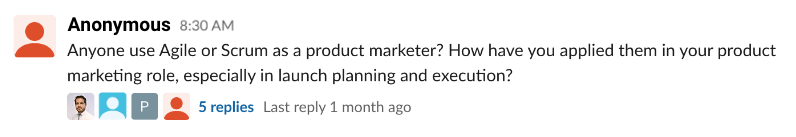 product marketing alliance slack message