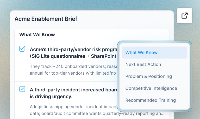 Enablement Brief key visual
