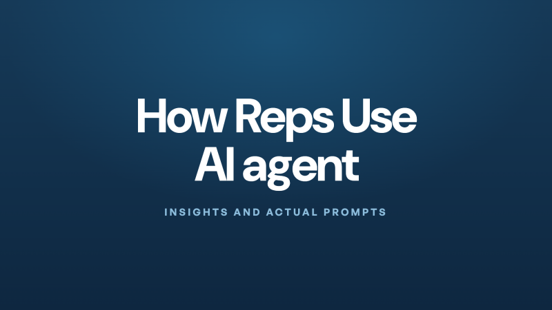 How Reps Use AI Sales Agent