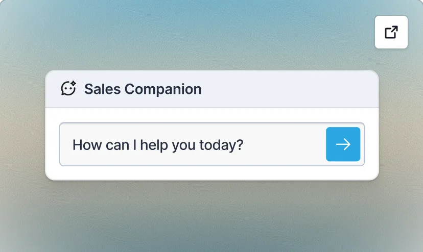 Sales Companion prompt box
