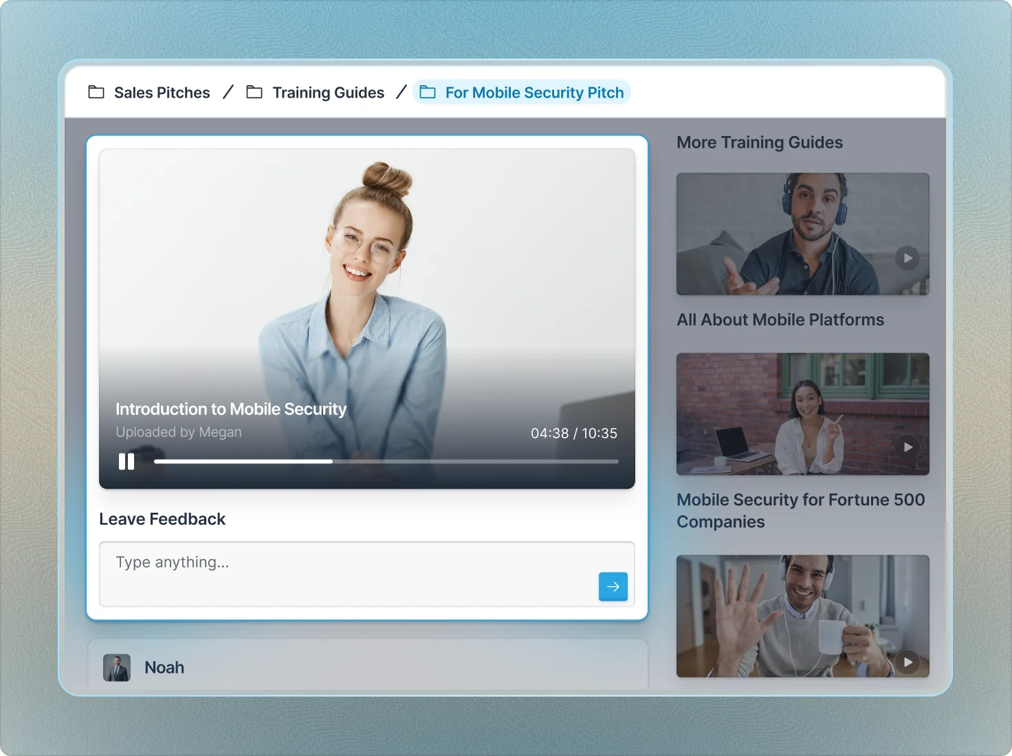 AI role play: a rep practising a discovery call with live feedback and a scored transcript