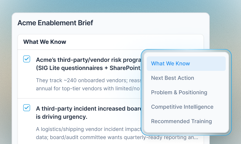 Enablement Brief key visual