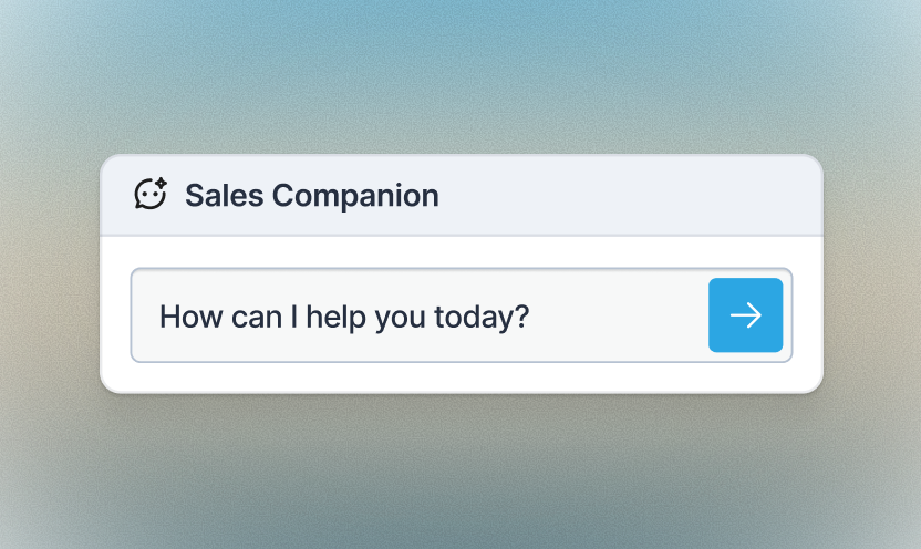 Sales Companion prompt box